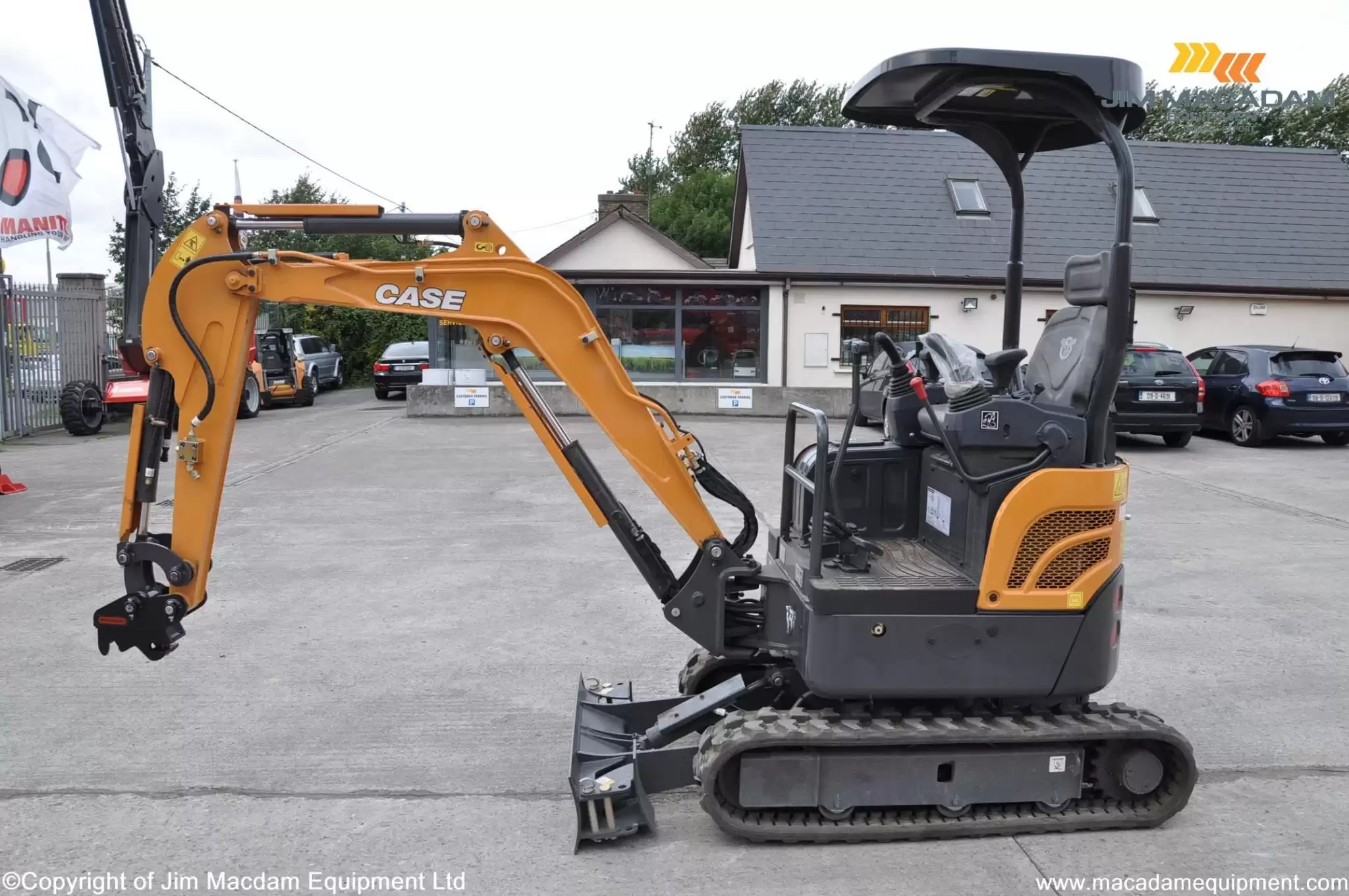 The New Case CX17C mini excavator available at Macadam Equipment