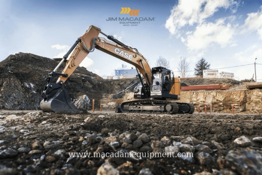 CASE excavator operating on a construction site in Ireland